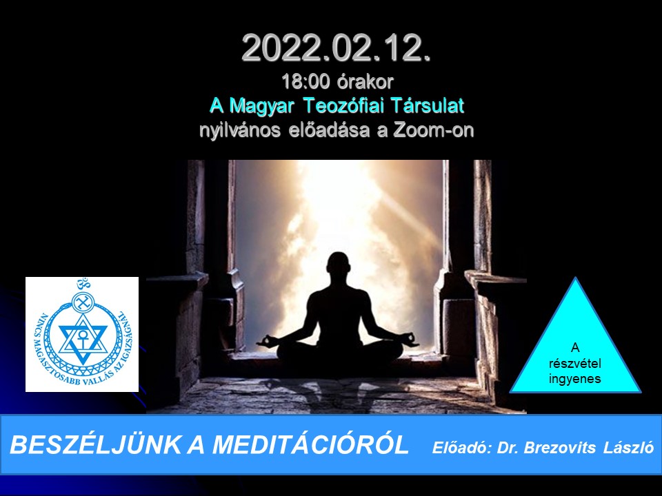 Beszéljünk a meditációról - nyilvános előadás